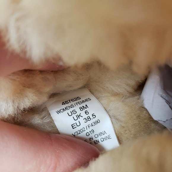 Lands' End Suede Shearling Fur Scuff Slippers NEW - Picture 10 of 12